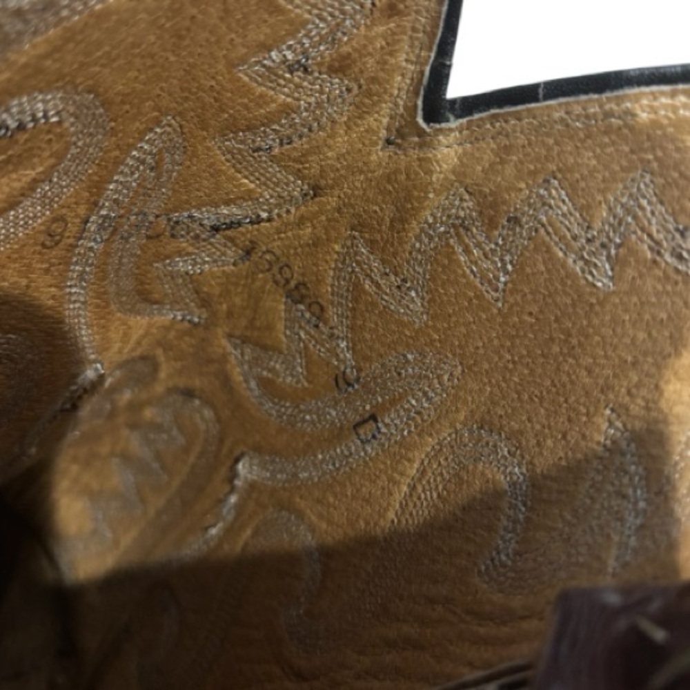 Vintage Dan Post 9153089 El Paso Mens Brown Leather Cowboy Western Boots Size 9D - Picture 10 of 10